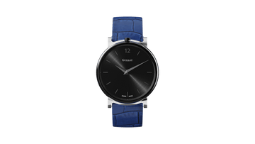 XL - CASE BLACK - DIAL BLACK - BR CROC BLUE - LUGS STEEL