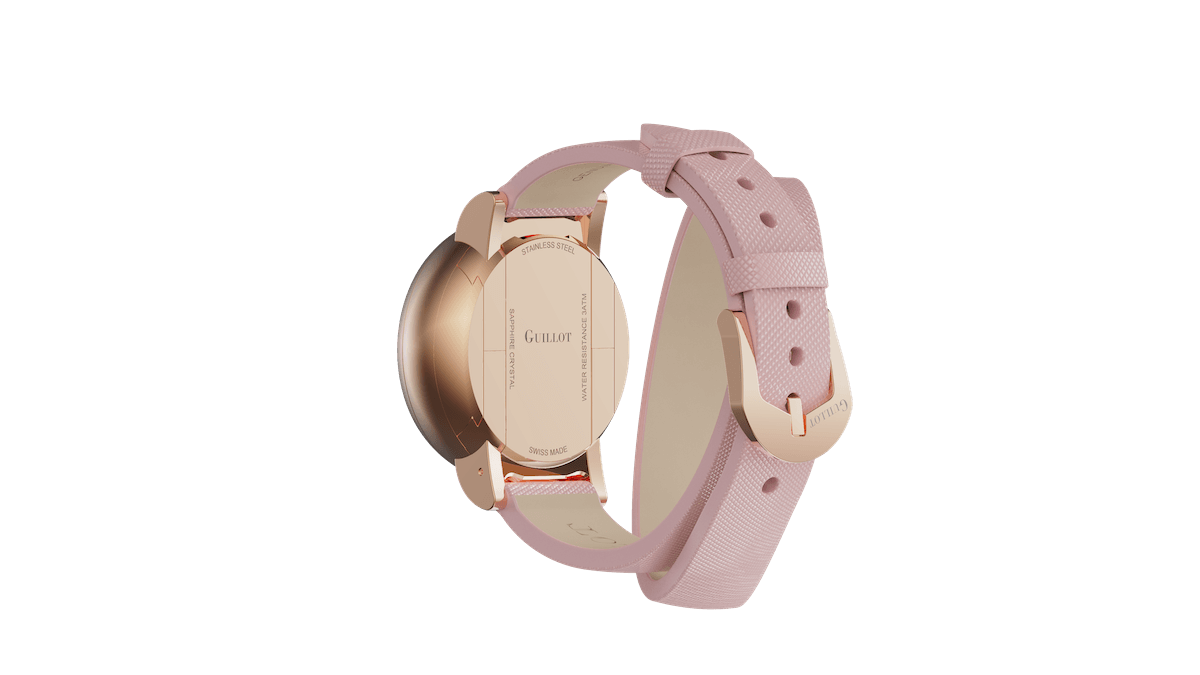 XS - CASE PINK - DIAL WHITE - 2 BR SAF NUDE - LUGS PINK